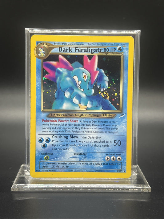 Pokemon Dark Feraligatr 5/105 – Neo Destiny – Holo Rare – Moderate Play