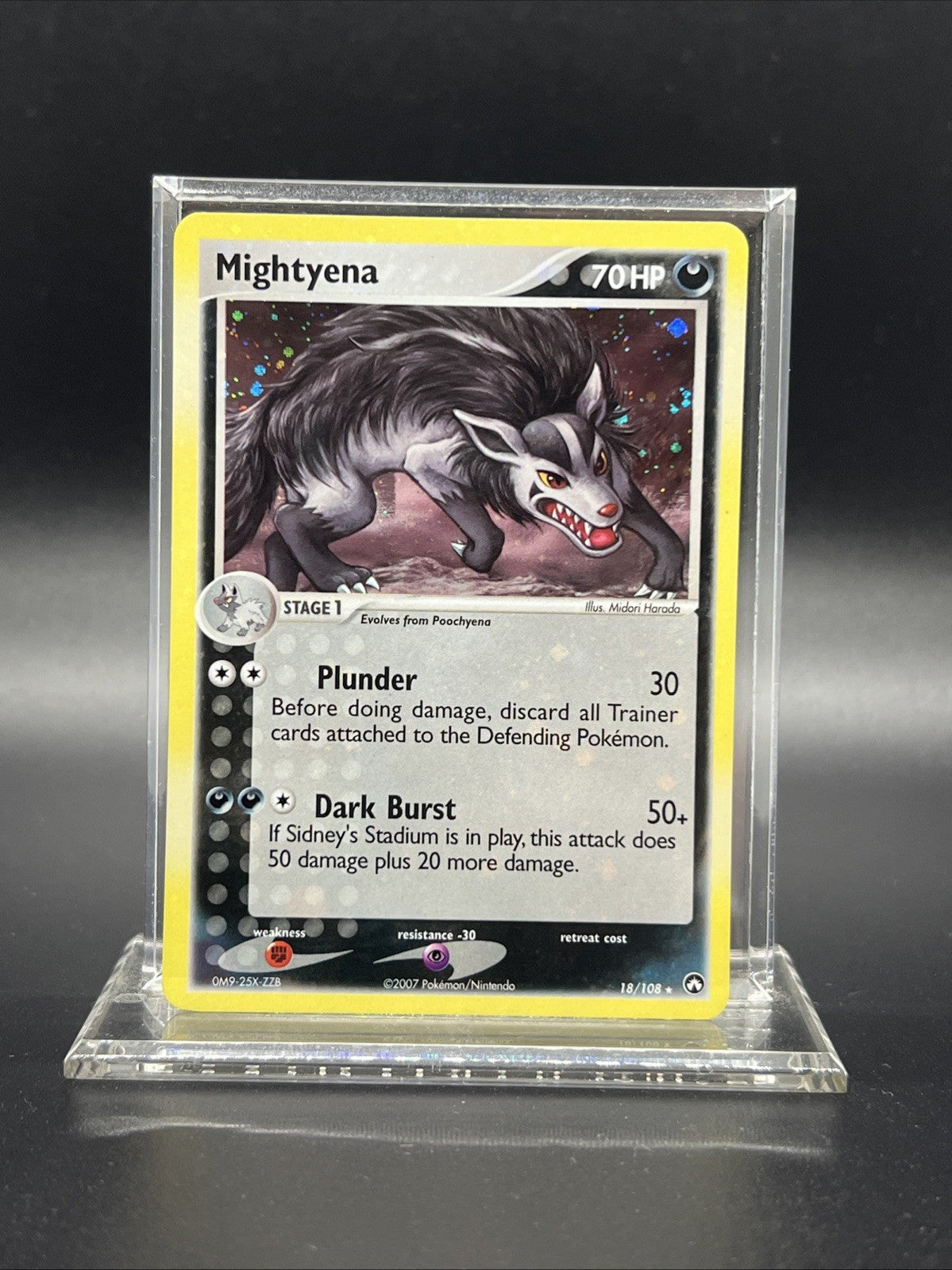 Mightyena 18/108 Power Keepers Cosmos Holo MOD PLAY Pokemon