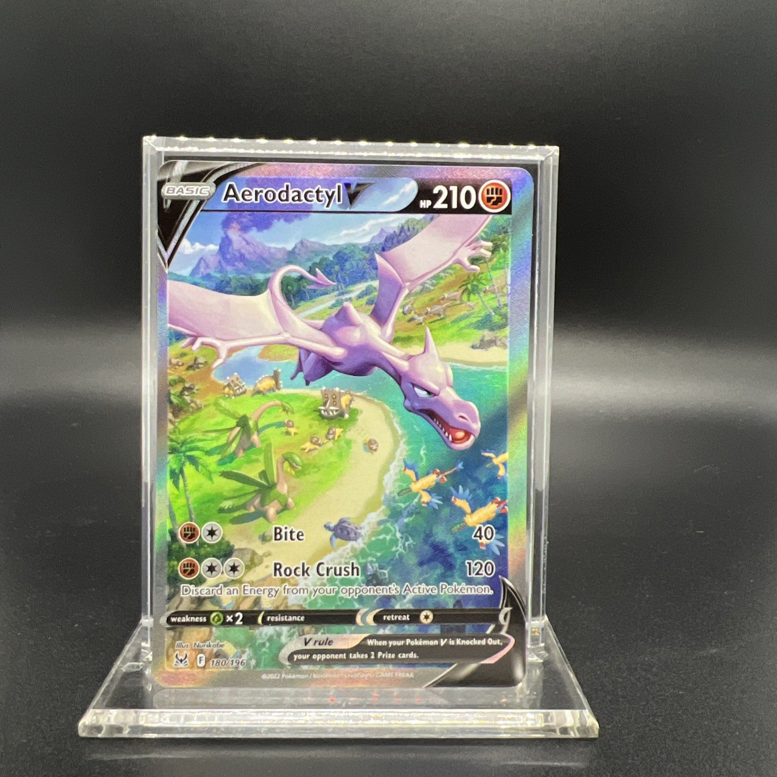 Pokemon Aerodactyl V 180/196 Sword & Shield Lost Origin - NEAR MINT