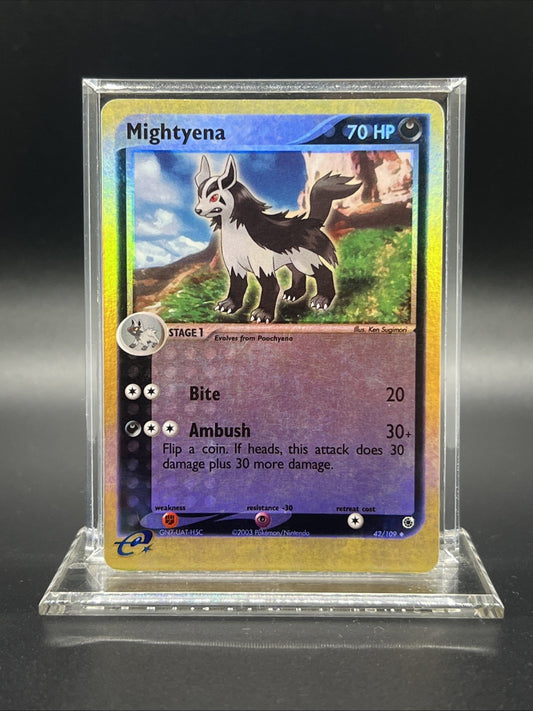 Mightyena 42/109 Ruby & Sapphire Reverse Holo HEAVY PLAY Pokemon