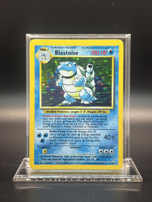 Blastoise 002/102 – Base Set – Holo Rare – Near Mint - Pokemon