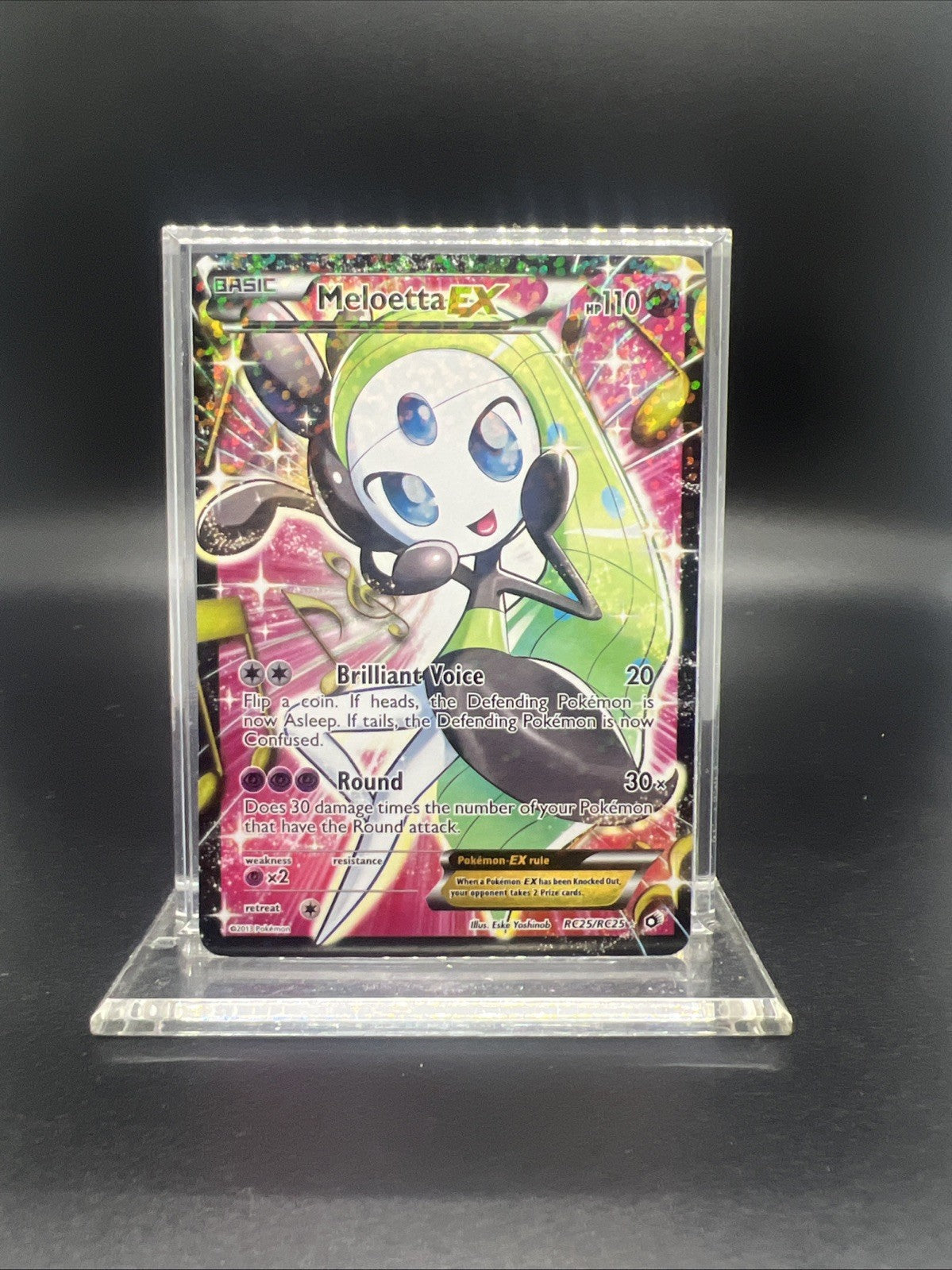 Pokemon Meloetta EX RC25 Legendary Treasures Radiant Collection - LIGHT PLAY (1)