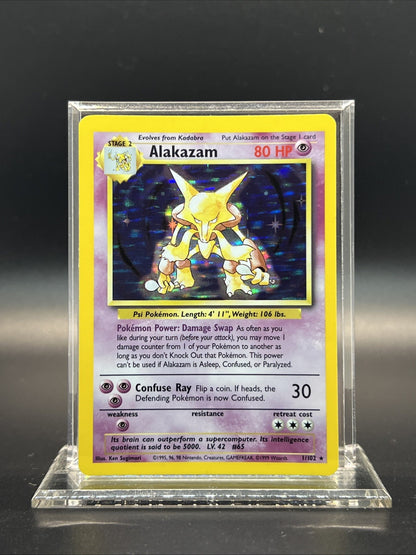 Alakazam 001/102 – Base Set – Holo Rare – Light Play - Pokemon