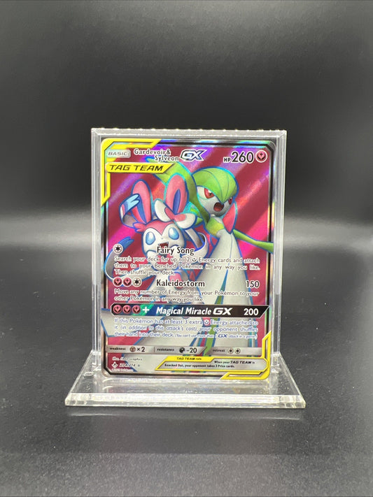 Pokemon Gardevoir & Sylveon GX (Full Art) 204 Sm-Unbroken Bonds  - LIGHT PLAY