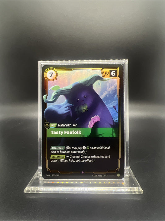 Riftbound Origin Tasty Faefolk Rare Foil 075/298 - NEAR MINT