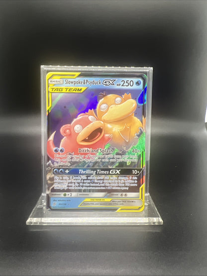 Pokemon Slowpoke & Psyduck GX 35/236 Sm-Unified Minds Holo - LIGHT PLAY