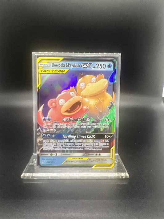 Pokemon Slowpoke & Psyduck GX 35/236 Sm-Unified Minds Holo - LIGHT PLAY