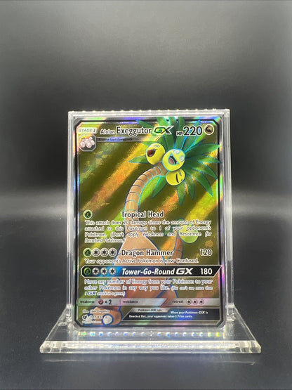 Pokemon Alolan Exeggutor GX 107/111 Sm-Crimson Invasion Holo - LIGHT PLAY