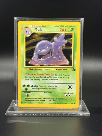 Pokemon Muk 13/62 Fossil Holo - LIGHT PLAY (B)