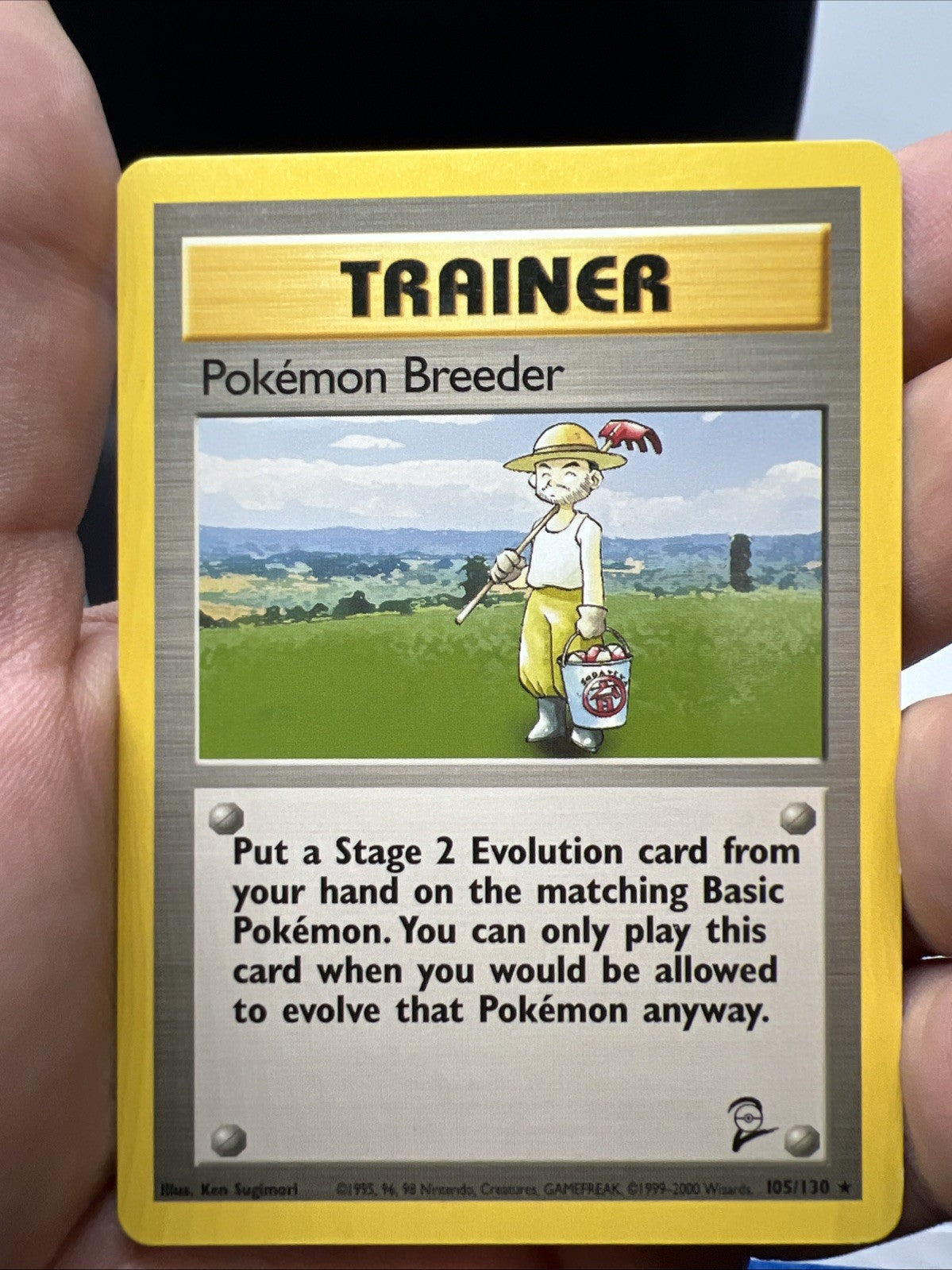 Pokemon Breeder 105/130 Base Set 2 Rare - MOD PLAY