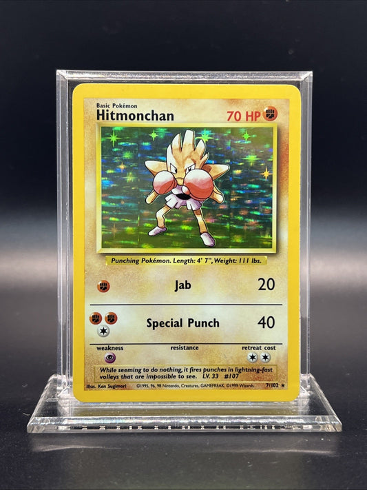 Hitmonchan 007/102 – Base Set – Holo Rare – Light Play - Pokemon