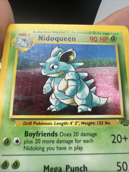 Nidoqueen 07/64 Jungle Holo HEAVY PLAY Pokemon
