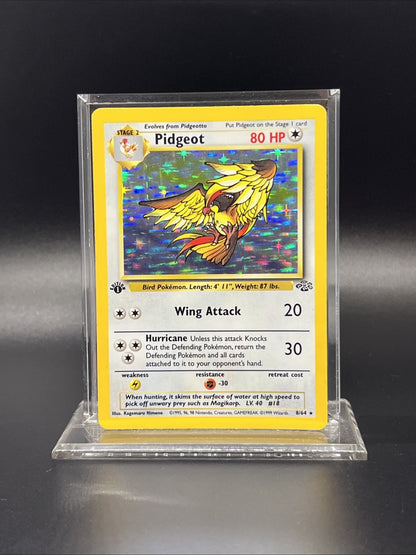 Pokemon Pidgeot 1st Edition 08/64 Jungle Holo - HEAVY PLAY