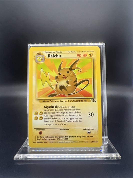 Pokemon Raichu 29/62 Fossil Rare - LIGHT PLAY