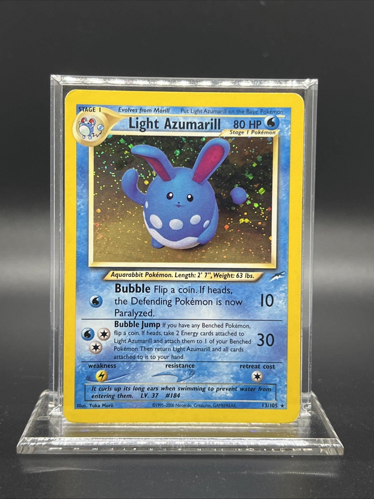 Pokemon Light Azumarill 13/105 – Neo Destiny – Holo Rare – Heavy Play (B)
