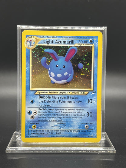 Pokemon Light Azumarill 13/105 – Neo Destiny – Holo Rare – Heavy Play (B)
