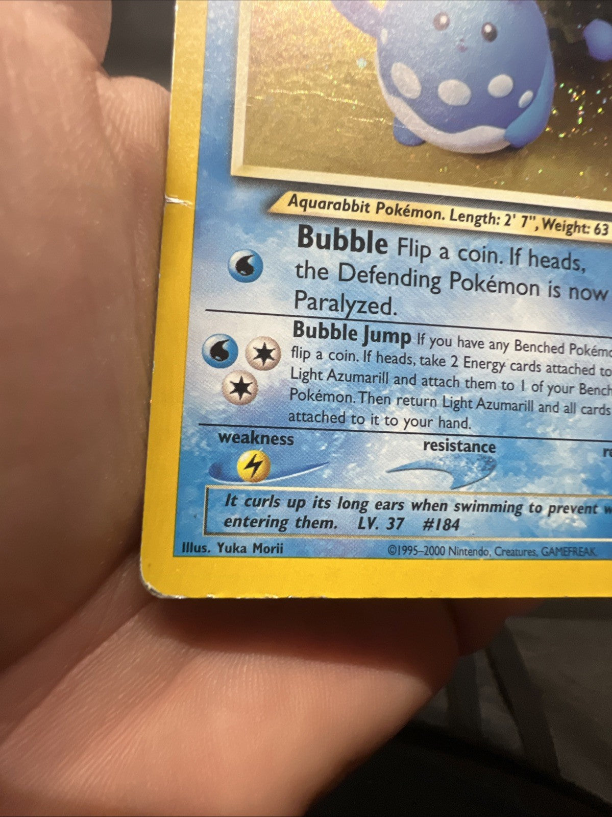 Pokemon Light Azumarill 13/105 – Neo Destiny – Holo Rare – Heavy Play (A)