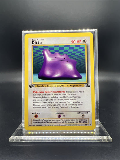 Pokemon Ditto 1st Edition 18/62 Fossil Rare Non Holo - MOD PLAY