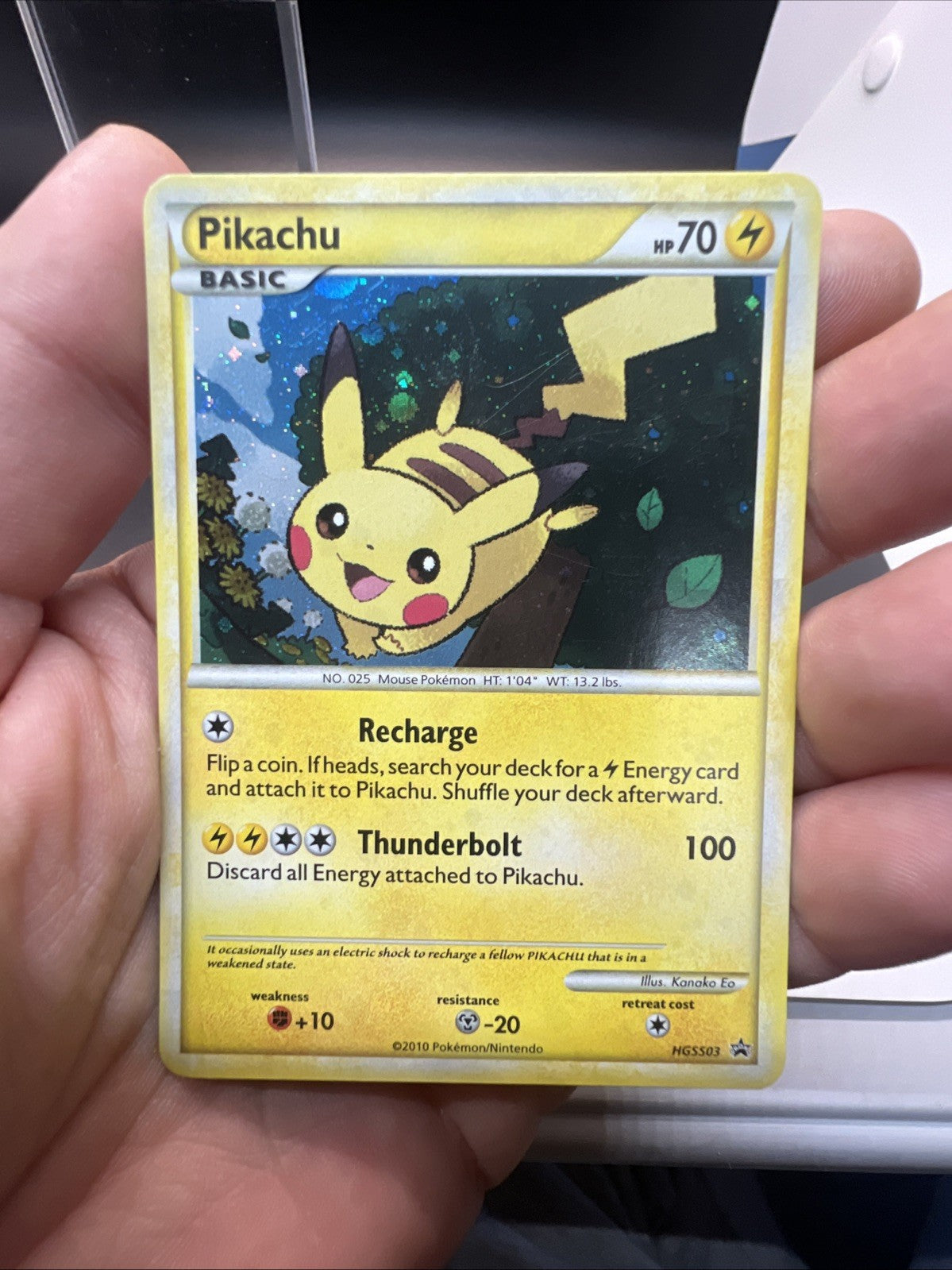 Pikachu HGSS03 – Black Star Promo – Holo – Light Play - Pokemon