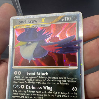 Pokemon Honchkrow LV.X 132/132 Secret Wonders Holo - LIGHT PLAY