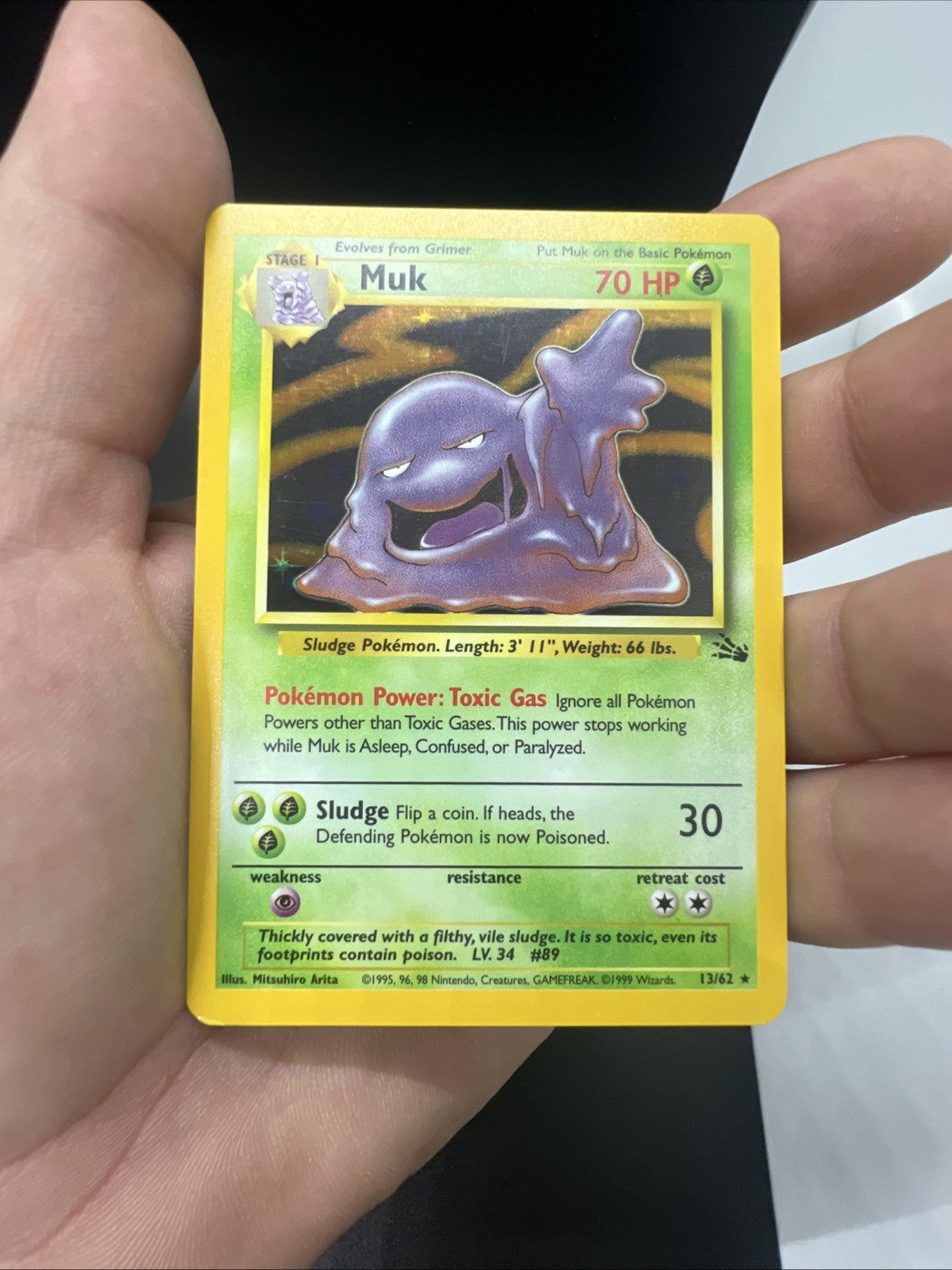 Muk 13/62 Fossil Holo MOD PLAY Pokemon