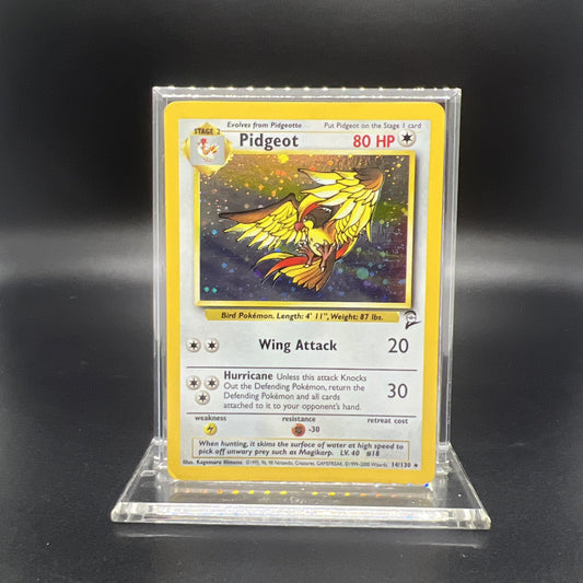 Pokemon Pidgeot 014/130 Base Set 2 Holo - LIGHT PLAY
