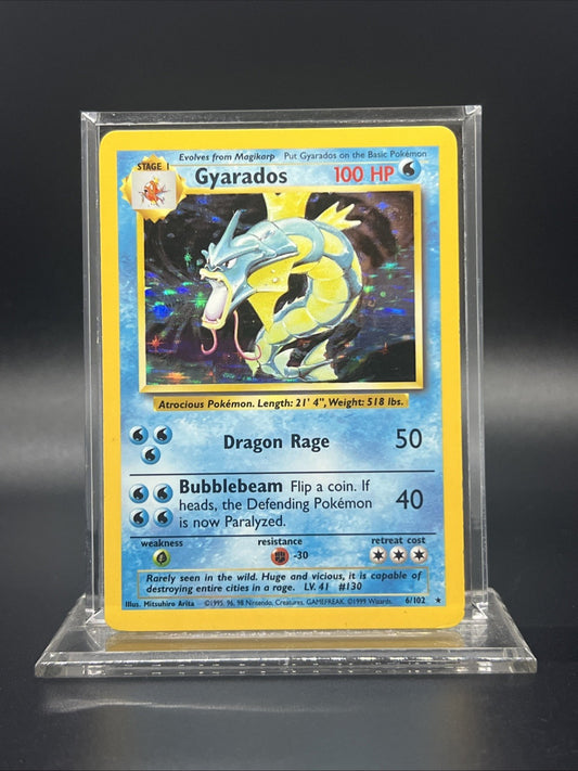 Pokemon Gyarados 6/102 Base Set Holo - LIGHT PLAY