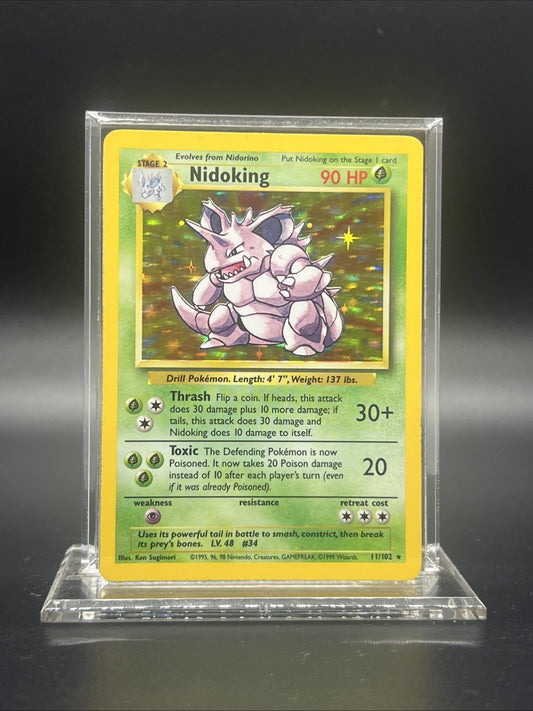Pokemon Nidoking 11/102  Base Set Holo - MOD PLAY