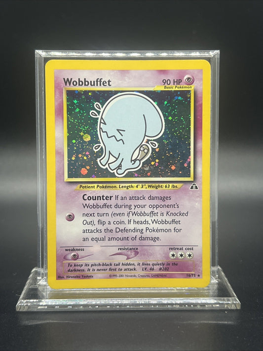 Pokemon Wobbuffet 16/75 – Neo Discovery – Holo Rare – Moderate Play