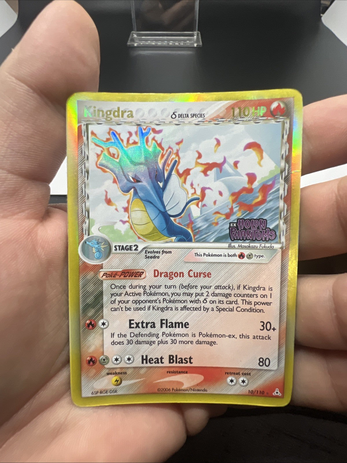 Pokemon Kingdra (Delta Species) 10/110 Holon Phantoms Reverse Holo - HEAVY PLAY