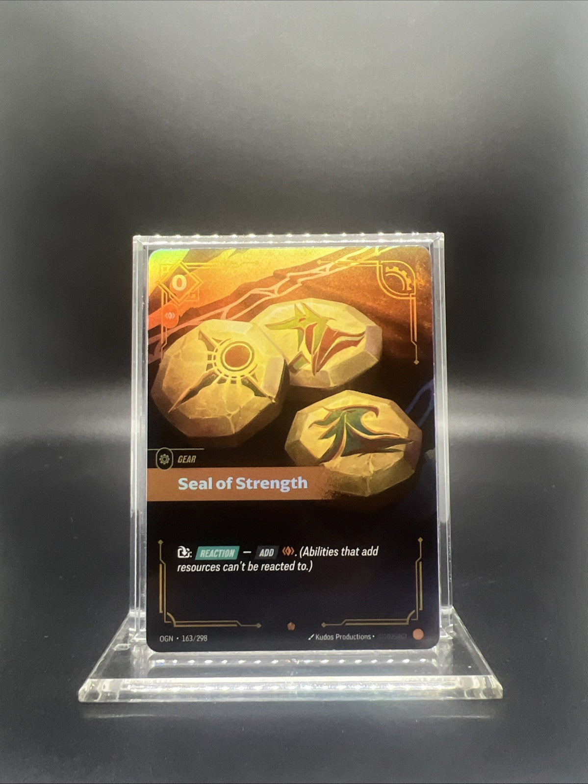 Riftbound Origins Seal of Strength Epic Foil 163/198 - NEAR MINT