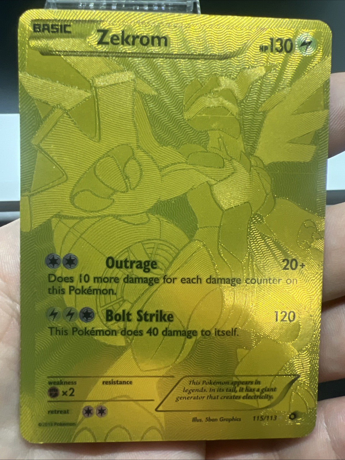 Pokemon Zekrom 115/113 Legendary Treasures Full Art Secret Rare - MOD PLAY