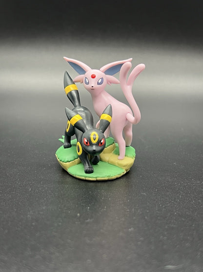 Prismatic Evolutions Figure Collection Umbreon And Espeon Figure Pin and Sleeves