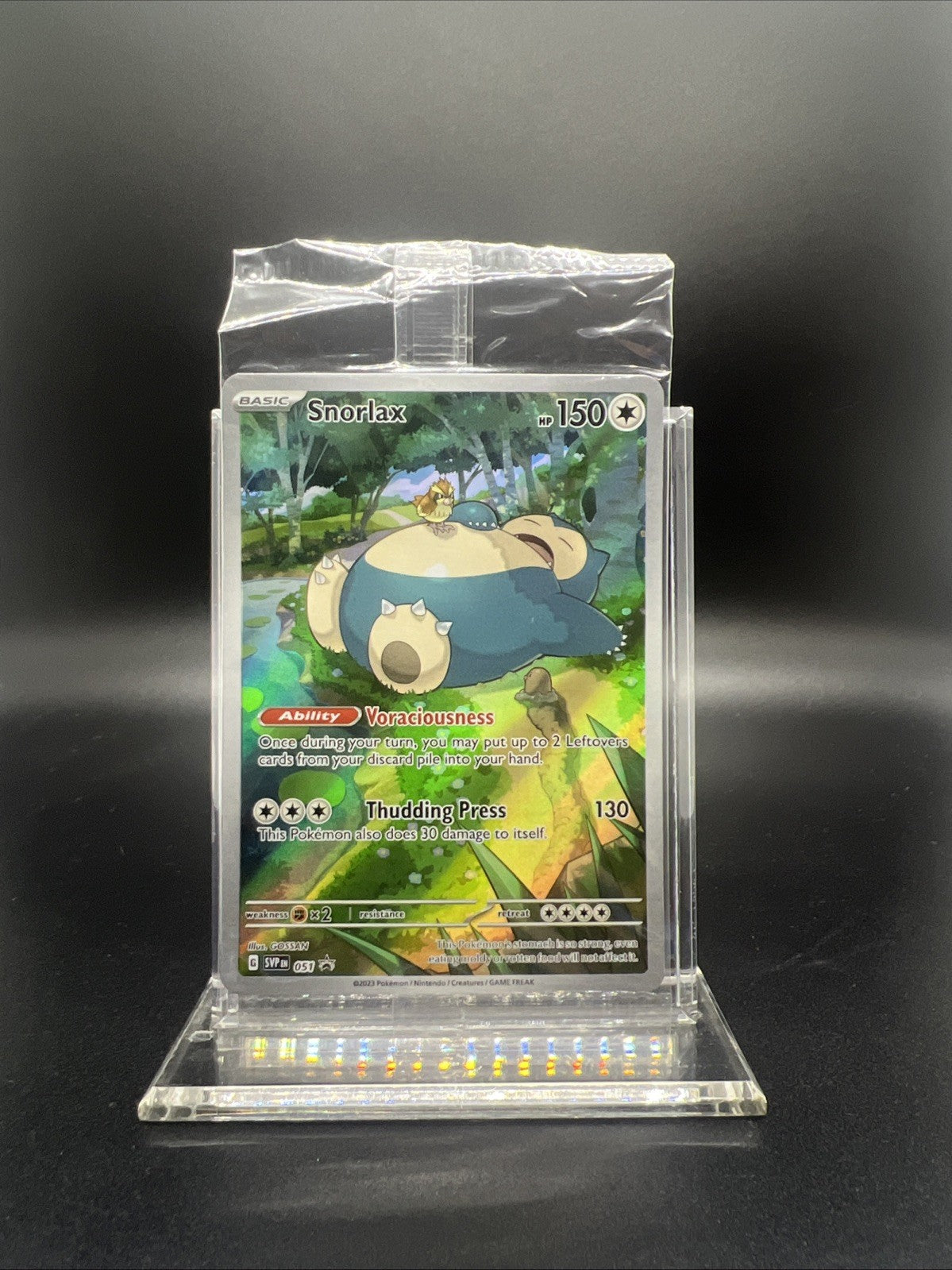 Sealed Snorlax 051 Sv: Scarlet & Violet Promo Card Holo