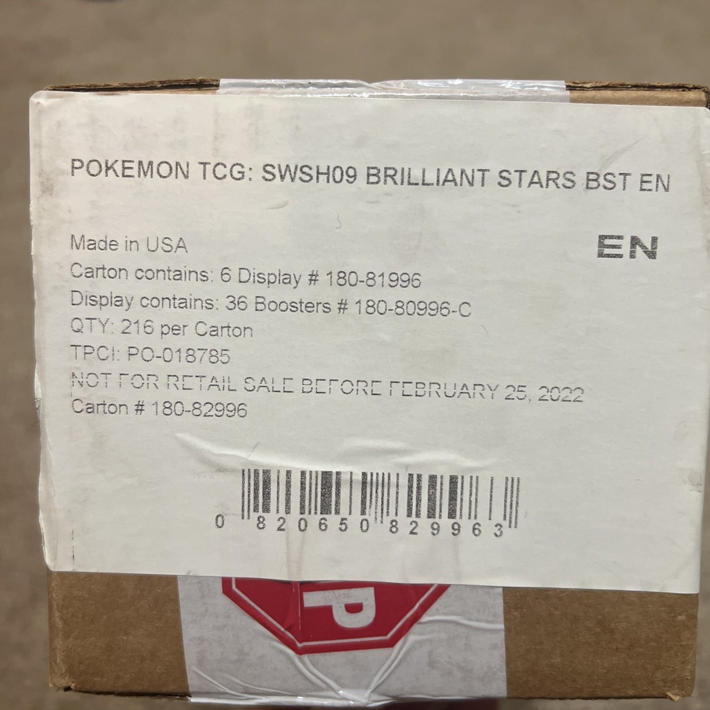 Pokemon Brilliant Stars Booster Box Case - Factory Sealed - 6x Booster Boxes