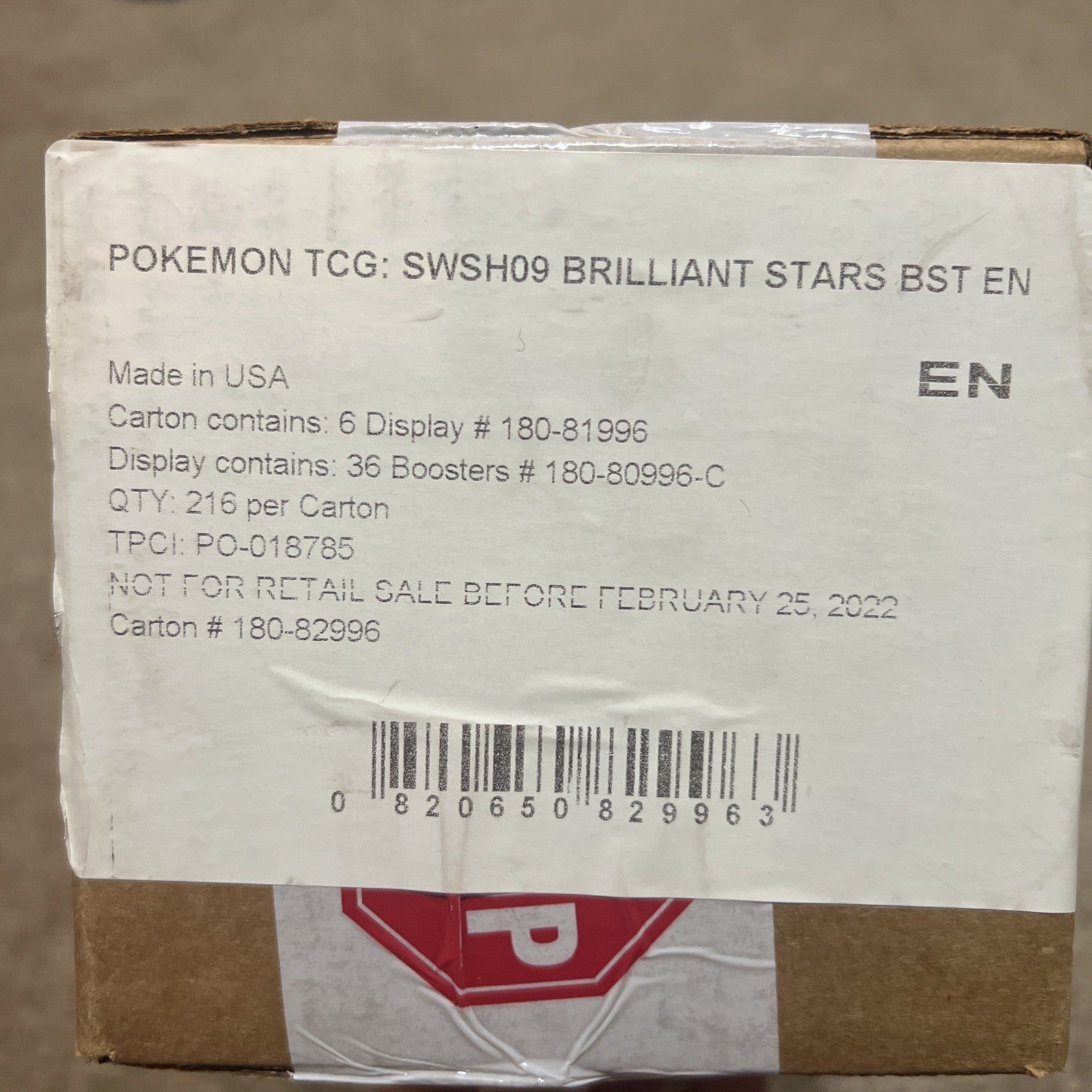 Pokemon Brilliant Stars Booster Box Case - Factory Sealed - 6x Booster Boxes