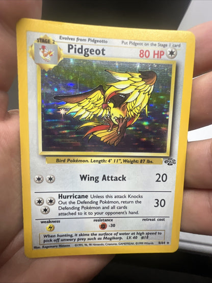 Pokemon Pidgeot 08/64 – Jungle – Holo Rare – Moderate Play