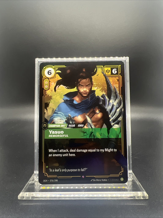 Riftbound Origins Yasou Remorseful Rare Foil 076/298 - NEAR MINT