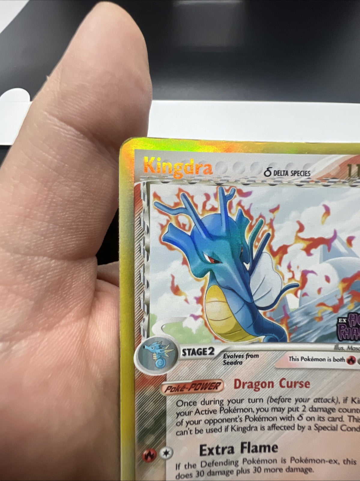 Pokemon Kingdra (Delta Species) 10/110 Holon Phantoms Reverse Holo - HEAVY PLAY
