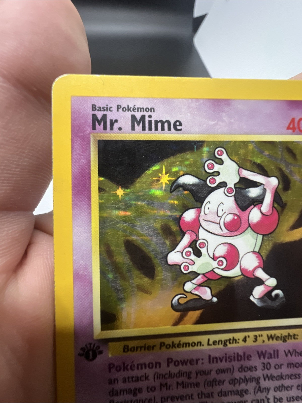 Pokemon Mr. Mime 1st Edition 06/64 Jungle Holo - HEAVY PLAY