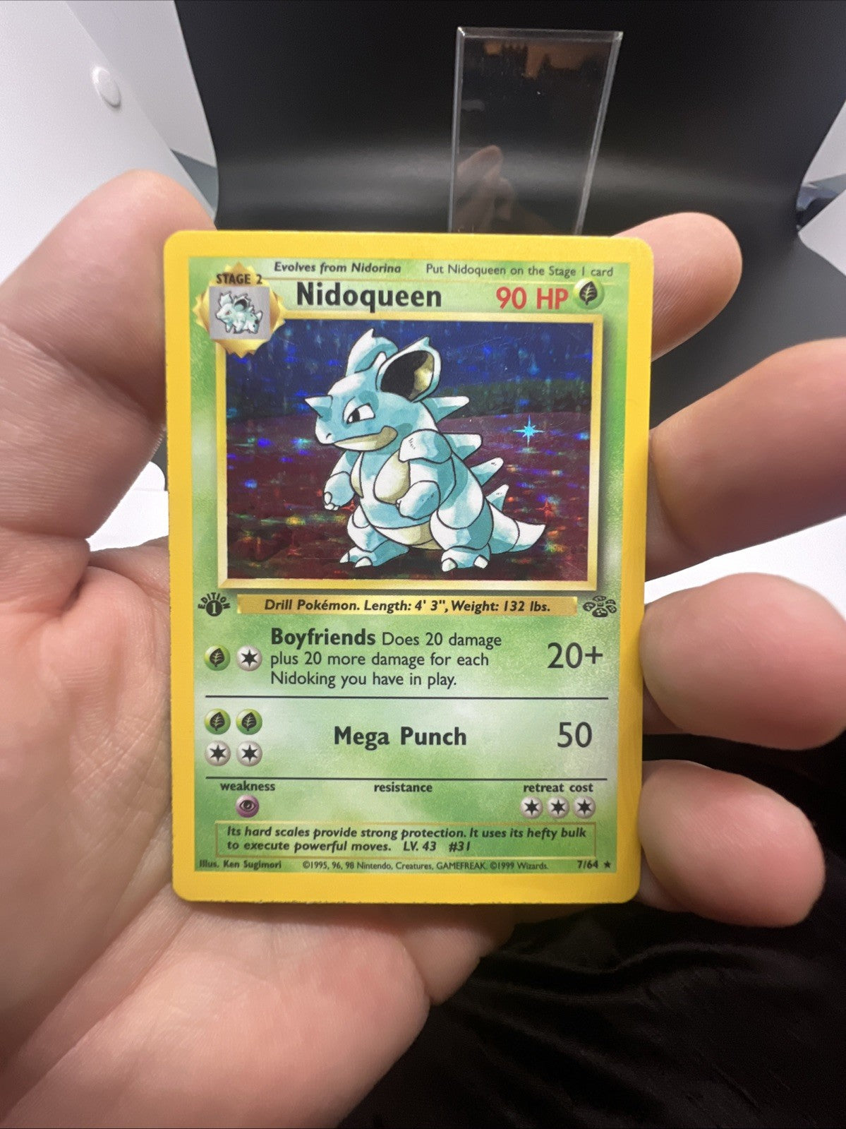 Pokemon Nidoqueen 1st Edition 07/64 Jungle Holo - MOD PLAY