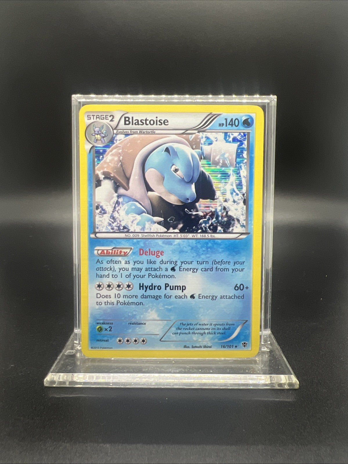 Pokemon Blastoise 16/101 Plasma Blast Holo - LIGHT PLAY