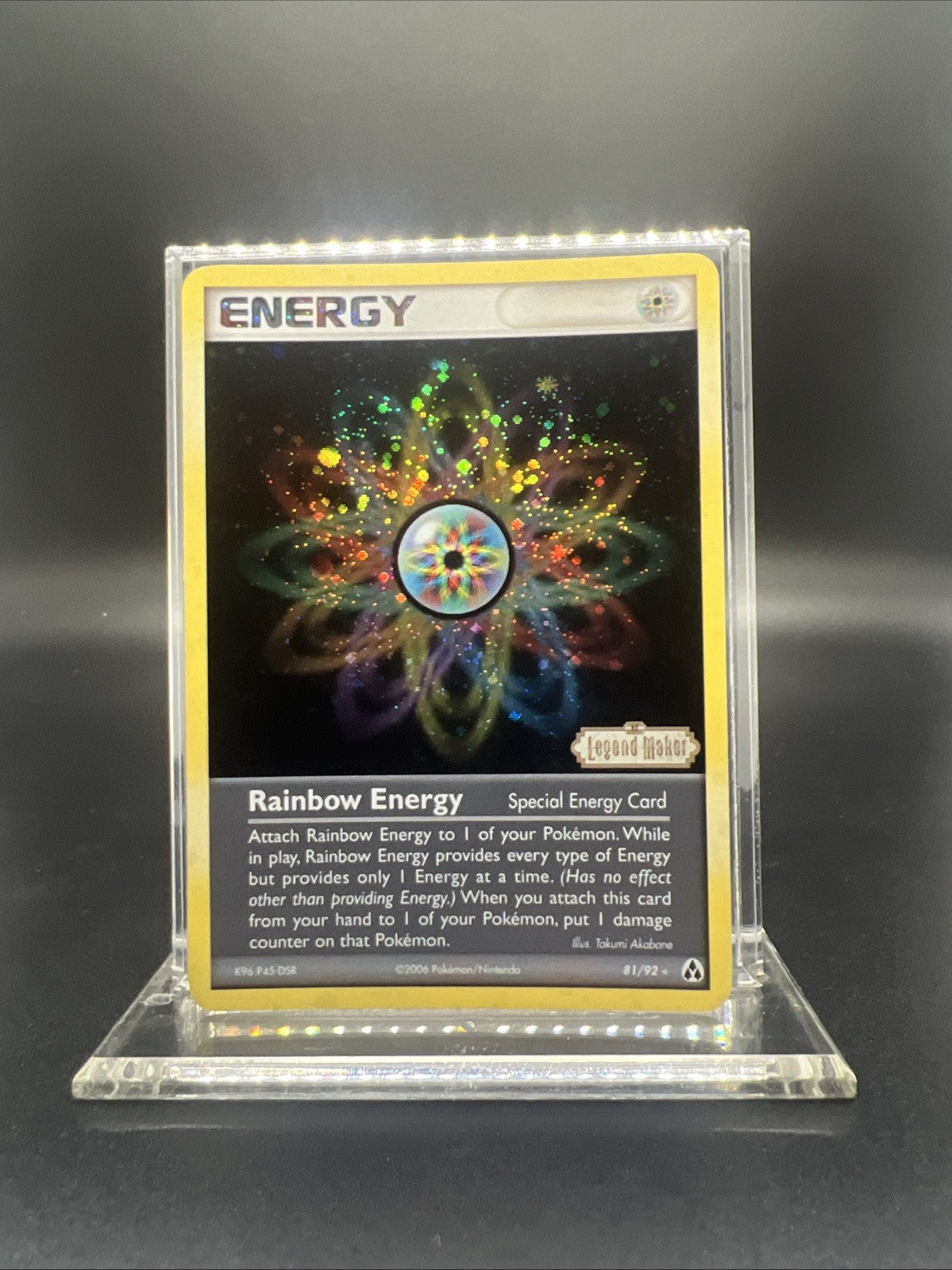 Pokemon Rainbow Energy 81/92 Legend Maker Reverse Holo - MOD PLAY