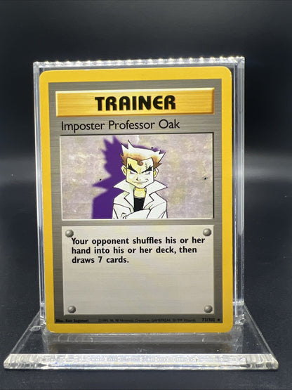 Pokemon Imposter Professor Oak 073/102 Base Set Rare Non Holo - MOD PLAY