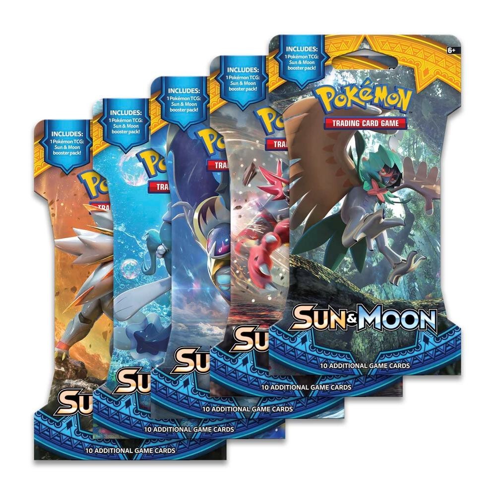 Pokemon Sun & Moon Base Set Sleeved Booster Pack - CHOOSE YOUR ART
