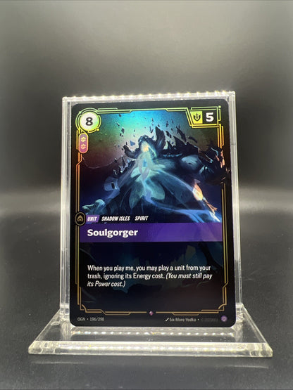 Riftbound Origins Soulgorger Rare Foil 196/298 - NEAR MINT