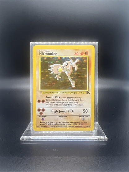 Pokemon Hitmonlee 7/62 Fossil Holo - LIGHT PLAY