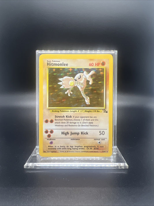 Pokemon Hitmonlee 7/62 Fossil Holo - LIGHT PLAY