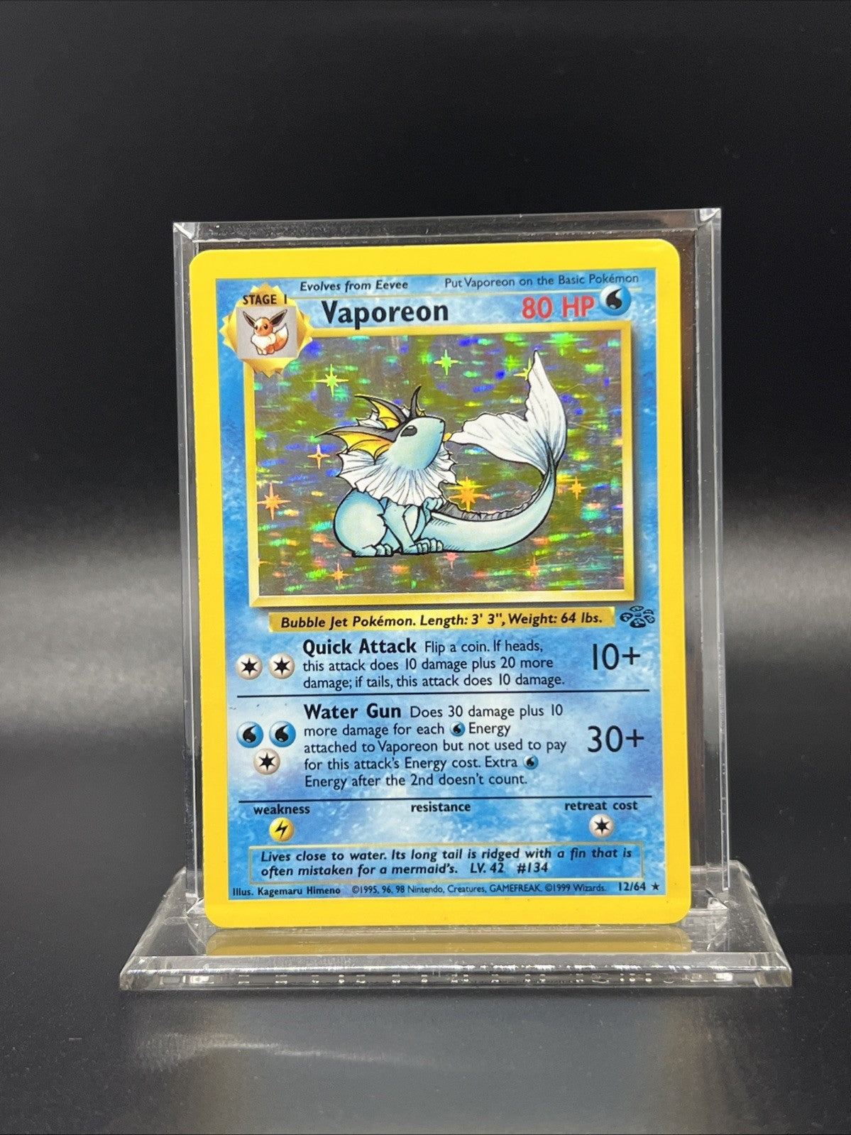 Pokemon Vaporeon 12/64 Jungle Holo - MOD PLAY