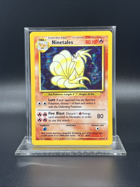 Pokemon Ninetales 012/102 Base Set Holo - MOD PLAY (B)